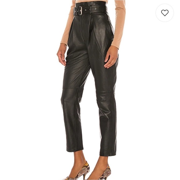 Song of Style Suzie Leather Pants in Black - Picture 2 of 3
